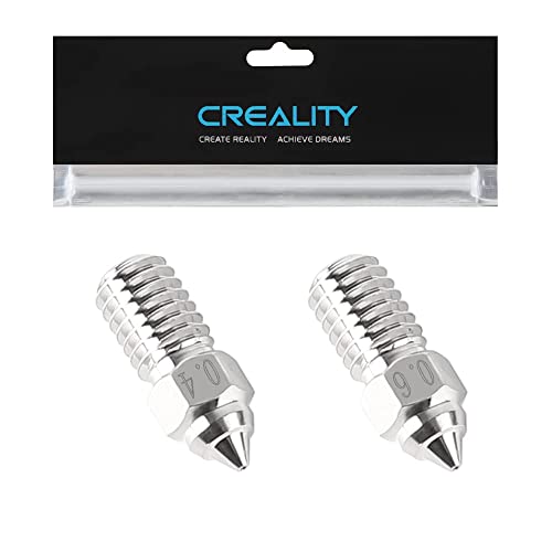 Official Creality Ender 5 S1 Kit de bocais de impressoras 3d, bico de liga de cobre Conjunto com 2pcs 0,4 mm Bocal e 2pcs