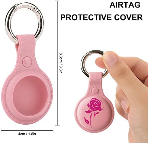 Suporte de roseira vermelha para airtag anel de chave TPU Tag de capa de proteção de proteção Tag para carteira de