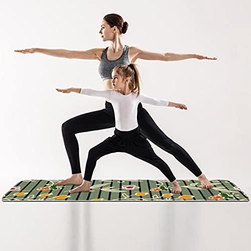 Ervas de listras florais de tapete de ioga e flores silvestres eco -fitness de fitness de fitness para pilates e exercícios de piso