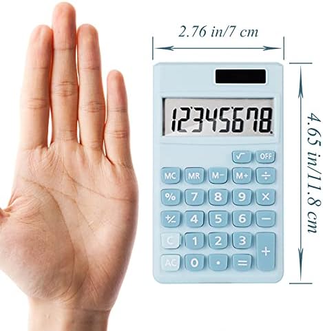 Mini calculadora, calculadora de bolso calculadora de bateria solar de 8 dígitos, calculadoras de desktop de energia dupla