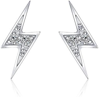 LGSY CZ Lightning Stud Karrrings Flash Brincos de pedras preciosas para mulheres Presente de jóias Sterling Silver
