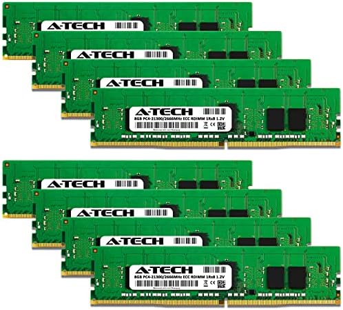A-Tech 64GB Kit Memory RAM para Supermicro SYS-6029U-E1CR25M-DDR4 2666MHz PC4-21300 ECC Registrado RDimm 1RX8 1.2V-servidor