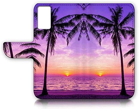 Para a Samsung A12, para o Samsung Galaxy A12, projetou capa de capa de carteira de flip -flip, A24194 Sea Twilight