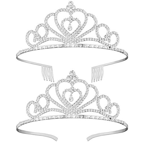 Frcolor Rhinestone Crystal Tiara Crown Wedding Bridal Prom PEGEANT PEGEANT PRINCESSO TIARA BAPELA