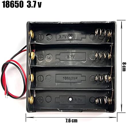 18650 Clipe do suporte da bateria 4 Caixa de armazenamento 3.7V em série Case plástica com fio de chumbo de conexão para