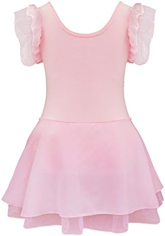 IEFIEL Toddler Girls Ginástica Camisole Leotard Ballet Dança Tutu Flor Flor Ruffle Princesa Ballerina Dança