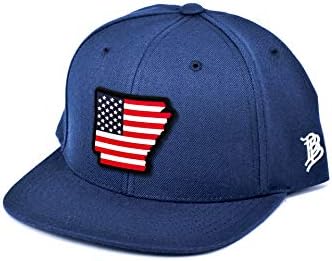 Bills de marca Arkansas PVC Patriot Patch Classic Snapback Hat - Tamanho único