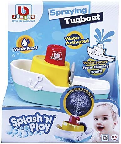 Toysmith Splash 'n Play Spraying Tugboat Bath Toy