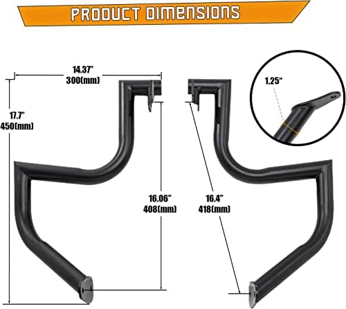 Kinglemc Motor Guard Highway Crash Bar para Kawasaki Vulcan 900 VN900 Classic Custom 06-2019