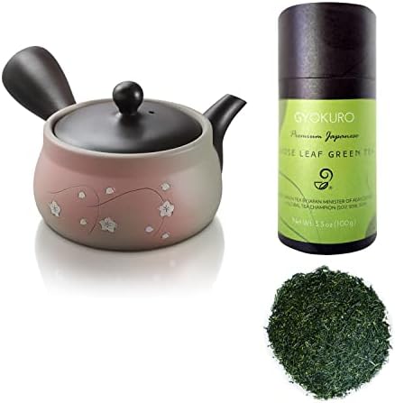 Gyokuro e o tokoname de bule japonês Kyusu Set do Japanese Green Tea Co-variedade de chá verde japonês premium-não-OGM,