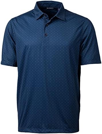 Cutter & Buck Big & Alto Pike Double Dot Print Stretch Mens grande e alto de manga curta pólo