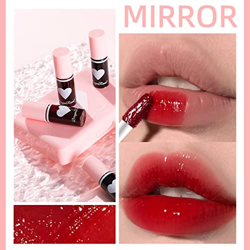 Alisesun 6 Cores Lip Tint Stain Conjunto, mancha de lábios aquosos com brilho labial coreano, Usuidade multiuso para