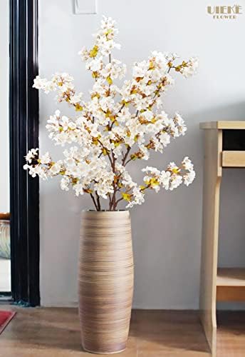 Uieke Silk Cherry Blossom Branches, 39,3 em caules de árvore de flores de cerejeira artificial, flores falsas de flores de blusse