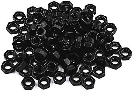 Tsnamay 100pcs m3 porca hexágica aço carbono hexagonal 0,12 /3mm de porca sexta preta cor preta