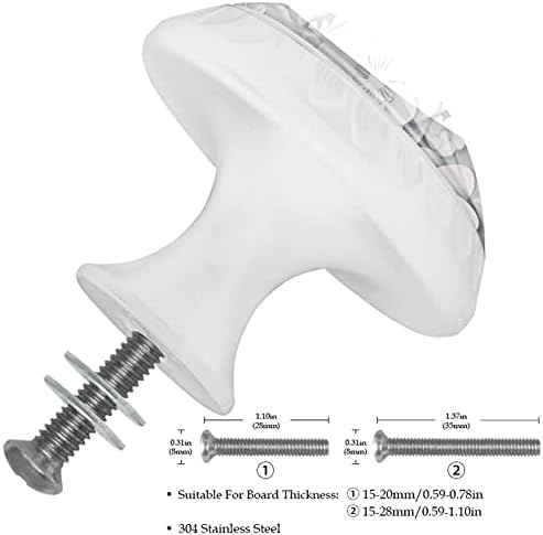 Maçaneta de gaveta de cerveja Botões de flores brancas de armário para berçário na sala de berçário botões redondos de botões decorativos