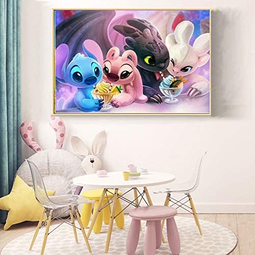 Kit de pintura de diamante 5D DIY, pintura de bordados para o escritório para decoração de parede em casa pintura de artes artesanal anime? 13,8 x 17,7 polegadas