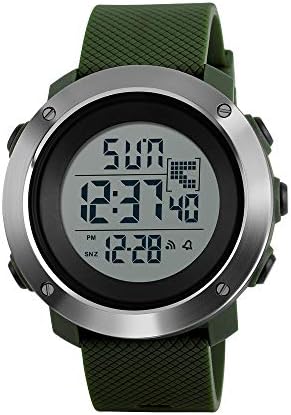 TonShen UnisEx Watch Digital Watches Multifunction Electronic Outdoor Militar à prova d'água LED dupla Time StopWatch Countdown