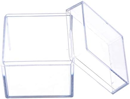 Sara-U Clear Acrílico de 5 lados caixa de exibição de jóias caixa de armazenamento Caixa quadrada CBIE