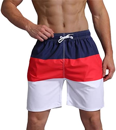 Turncos de natação masculinos traje de banho rápido seco 9 2 em 1 moda de banho elástica de cintura confortável EUA