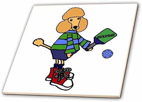 3drosrose engraçado fofo de damasco de damasco jogando desenho esportivo pickleball