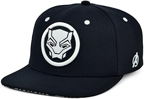 Marvel Black Panther Youth Gitd Snapback Cap ajustável preto/branco