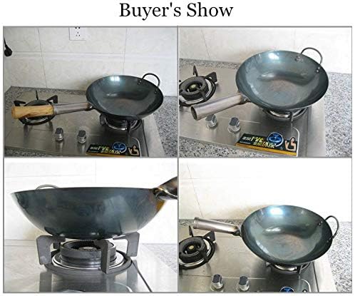 N/A IRIR WOK WOK Tradicional Handmade Iron wok antiaderente pan não revestido panela a gás panela 30/32/34cm
