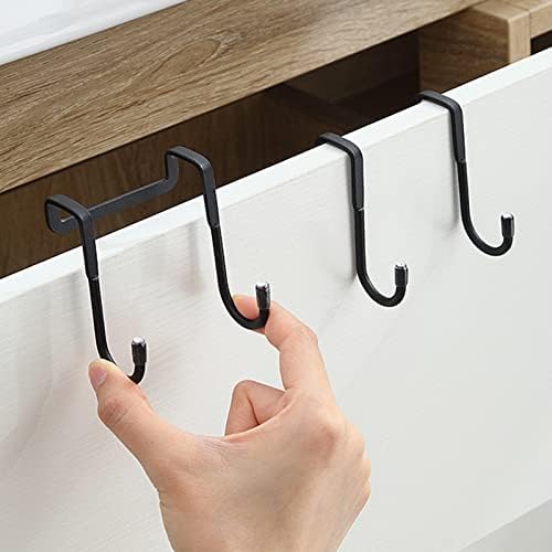 Holder Hook Compact Compact Lightweight Practical Shaped Door Hook for Living Room Black Short
