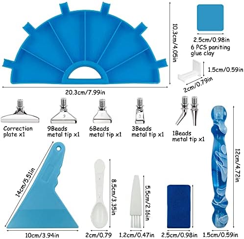 Kits de bandeja de tinta de diamante, acessórios de tinta de diamante senhai organizador de bandeja, contêineres de armazenamento de tinta de diamante, kits de caneta de diamante, kits de tinta de diamante azul para artesanato de pintura diy