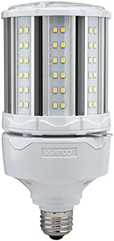 Lâmpada média SATCO S39672 em acabamento branco, não-lente