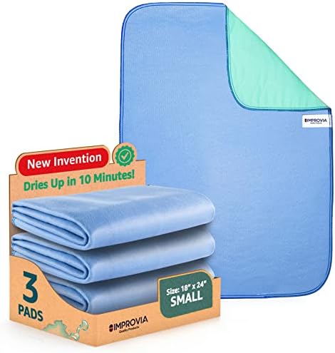 Underpads laváveis ​​Improfria®, 18 x 24 - Almofadas de incontinência reutilizável de absorção pesada para crianças, adultos, idosos