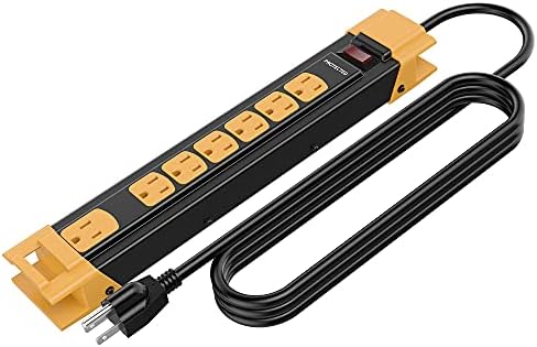 Power Power Power Power Power de oviitech Power Surge com USB, 8 saída com 2 USB Metal Power Strip, 1800 Joules, cordão de alimentação de 9 pés e amplo espaçado para escritório, espaço de trabalho, fábrica, escola, ETL listado.