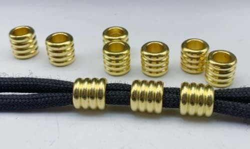 2pc Out Brass Facas Gorda Cordão de corda ao ar livre Pingente de faca EDC Beda de cordão Paracord Pingente DIY, Amarelo