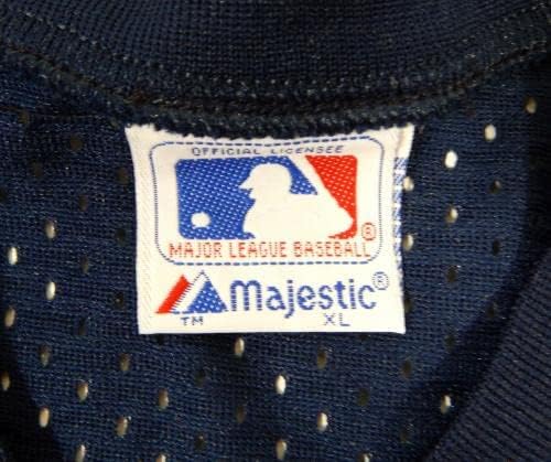 1983-90 California Angels Blank Game Emitido Blue Jersey Batting Practice XL 703 - Jerseys MLB de jogo usado