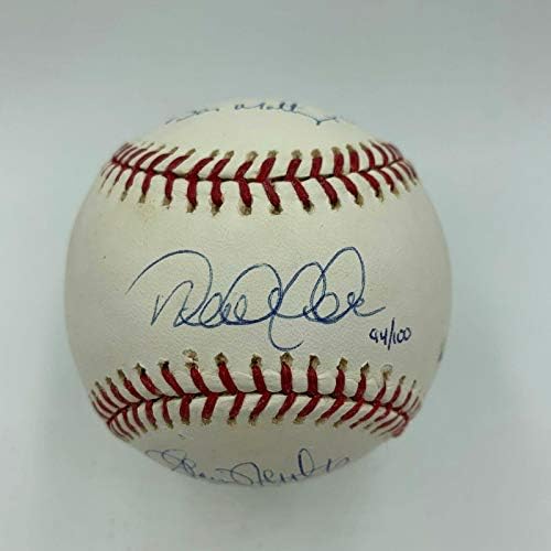 Rare Derek Jeter e Don Mattingly Yankees Capitães Vivos Assinados Baseball Steiner - Bolalls autografados