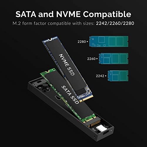 SABRENT USB TIPO-C M.2 NVME/SATA CLENTANTE + HUB USB 3.0