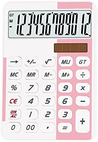 Calculadora de Newrys, calculadora Premium 12 dígitos ABS Fácil de transportar calculadora eletrônica para desktop, computador de mão para escritório diário e básico Branco azul