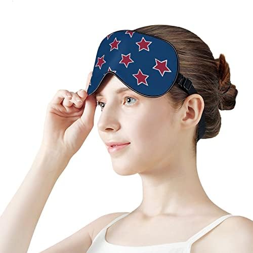 American Flag Stars-01 Funny Sleep Eye Mask, cobertura de olhos macios com olho noturna ajustável para homens para homens