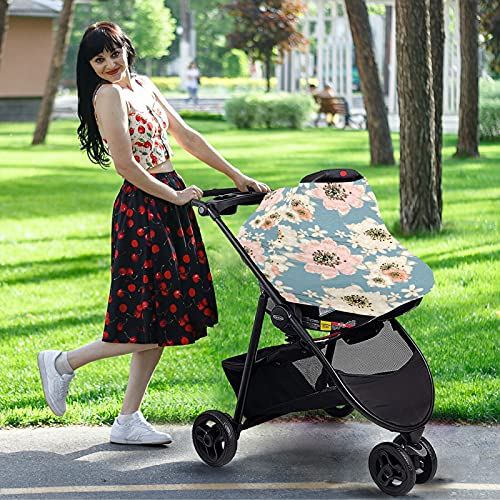 Tampa do assento do carro para bebês mnsruu para bebês amamentando lenço de amamentação, respirável e respirável carseat com