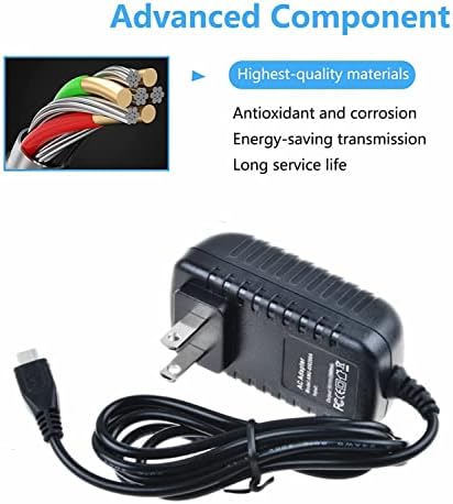 Parthcksi 2A Adaptador de energia do carregador AC para NuVision TM800W630L TM800W560L TM800W610L Tablet