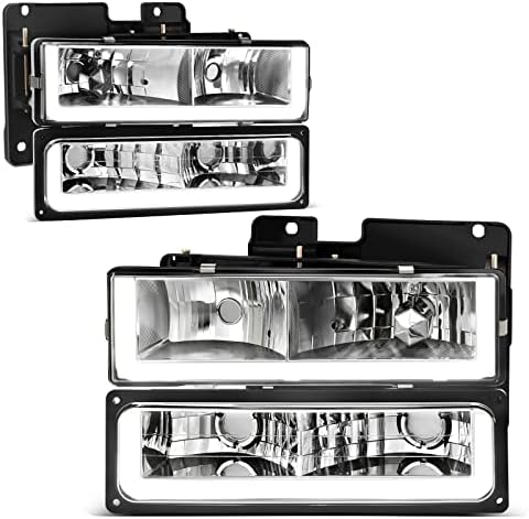 AUTOSAVER88 LED DRL FARÇOÇÃO COMPATÍVEL COM 1990 1991 1992 1993 1994 1995 1996 1997 1998 1999 1999 Chevy C/K 1500 2500 3500/Suburban/Tahoe/GMC