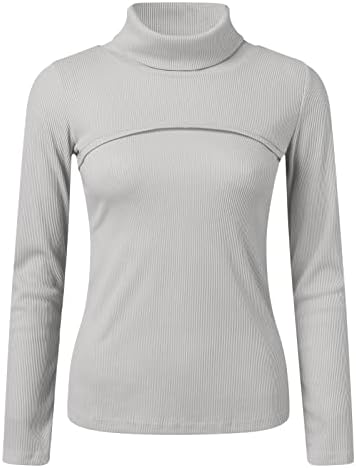 Managem longa de manga comprida Turtleneck top slim fit plopullover rosqueado camiseta feminina feminina roupas secas rápidas