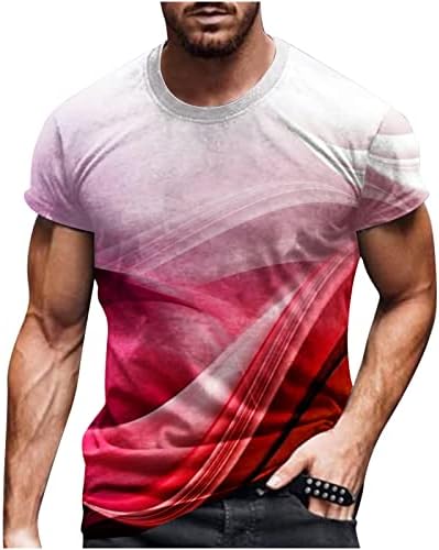 Mens Tees gráficos camisetas casuais de manga curta moda moda 3D Digital Thirt Summer Tshirt Blush Casual Streetwear