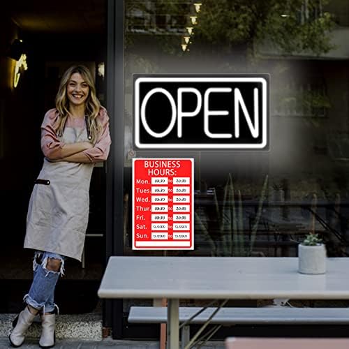 Placas abertas para negócios Ultra Bright LED NEON Sinais abertos Light Up Sign Open With On/Off Switch para Business