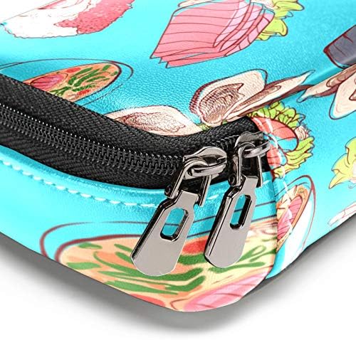 Bolsa de caneta de couro de couro japonês com bolsa de armazenamento de saco de papelaria dupla com zíper para escritórios de trabalho escolar meninos meninas meninas