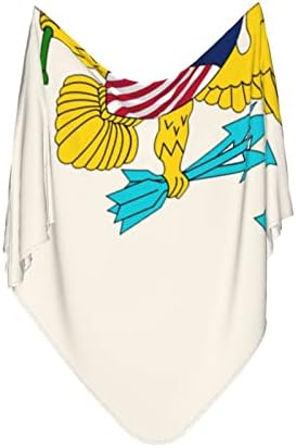Bandeira das Ilhas Virgens dos Estados Unidos Cobertor de bebê recebendo cobertor para capa de swaddle para recém -nascidos