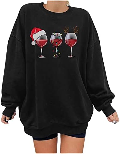 Túnicas de Natal ou tops para usar com leggings coldes casuais casuais camisetas de ajuste solto 2022 outono camisas de inverno