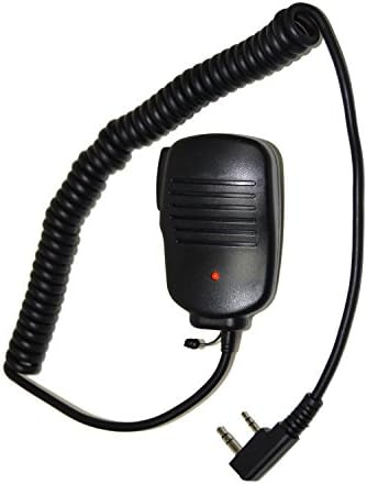HQRP 2 PIN PTT Mini-alto-falante compatível com Kenwood TK-353, TK-355, TK-360, TK-360G, TK-370, TK-370G + HQRP Sun Meter Meter