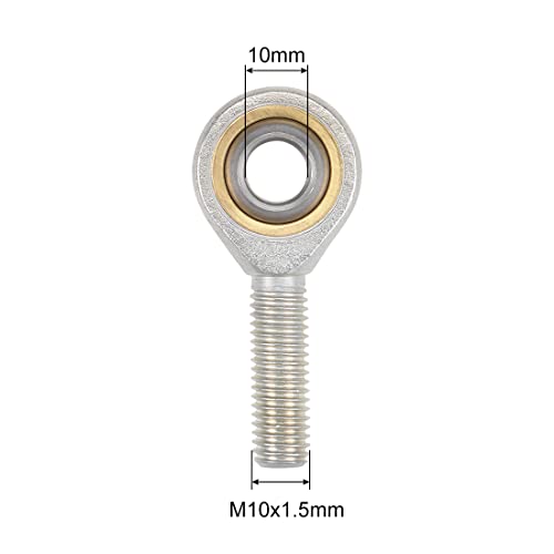 UXCELL 10mm Rolamento de extremidade da haste M10x1,5mm Endsas de bola articulação macho da mão esquerda Frea 2pcs