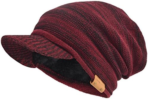 Masculino feminino lã grossa ladeada de malhas de bordo chapéu de gorro desleixado