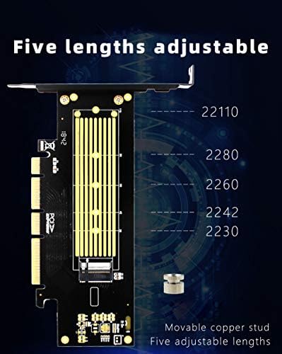Jeyi SK8-New Adicionar no cartão M.2 Card Adaptador NVME Turn PCIE3.0 Turbo interno Fan para 2230-22110 Tamanho NVME Gen3